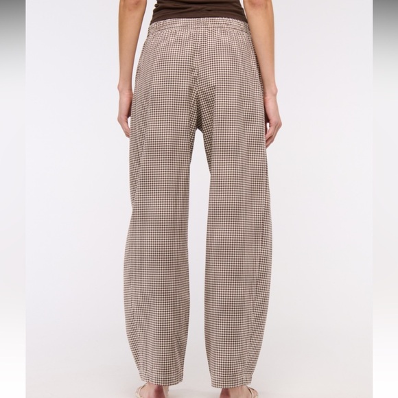 Abercrombie & Fitch Tan Checkered Women's Trousers - Picture 4 of 11